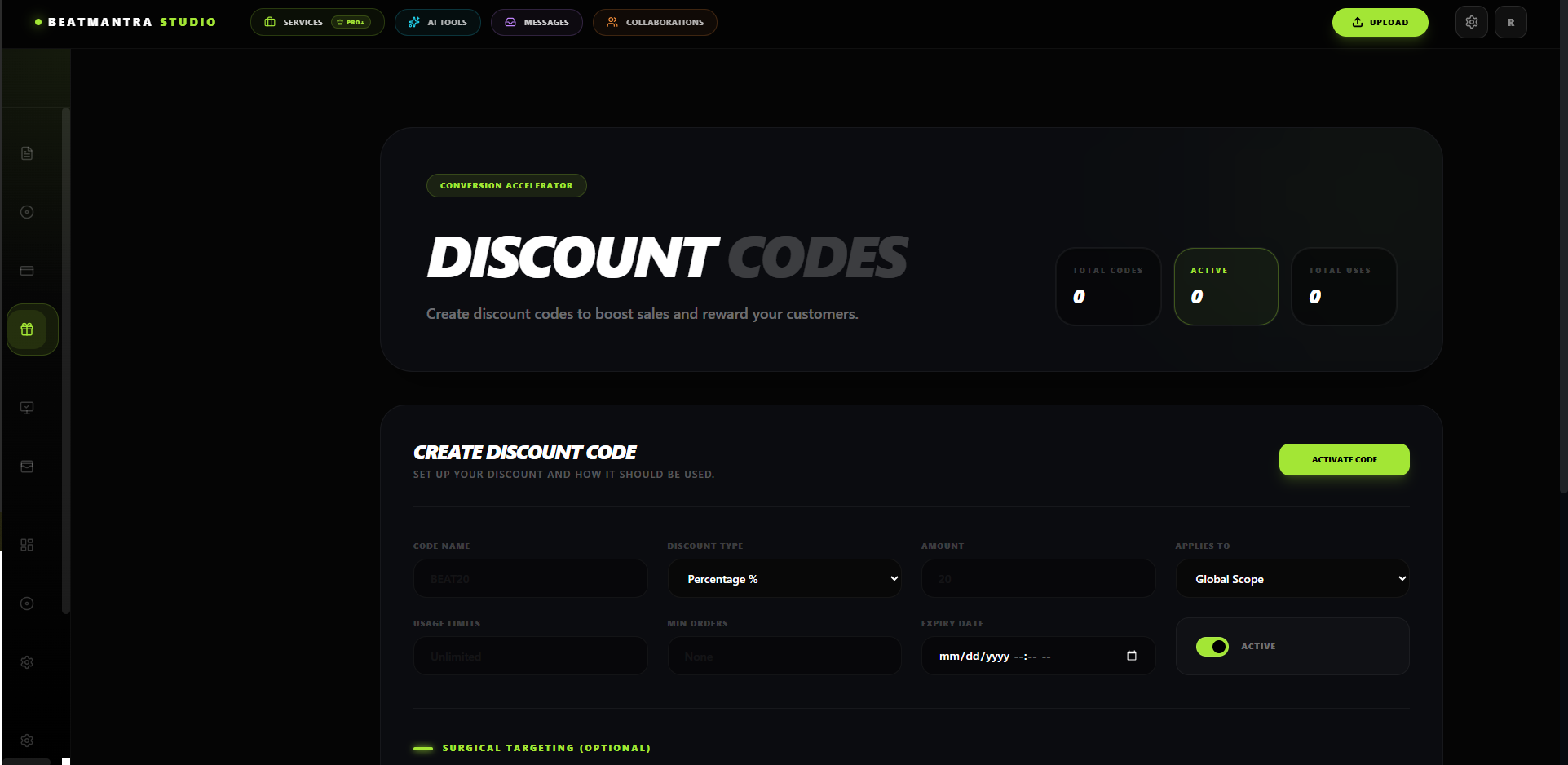 Discount Setup